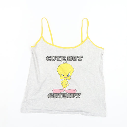 Looney Tunes Women's Grey Cami L Tweety Cartoon Print