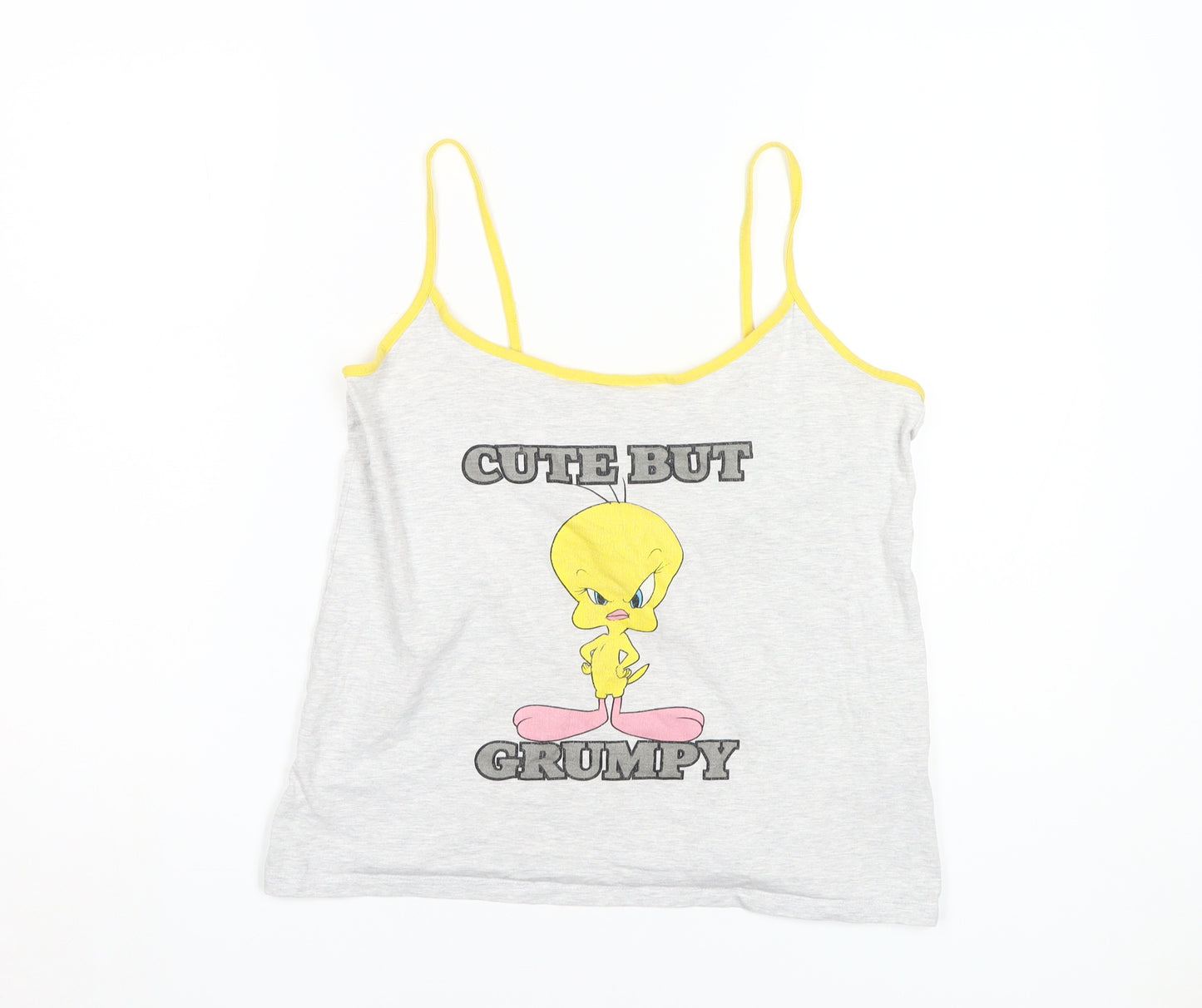 Looney Tunes Women's Grey Cami L Tweety Cartoon Print