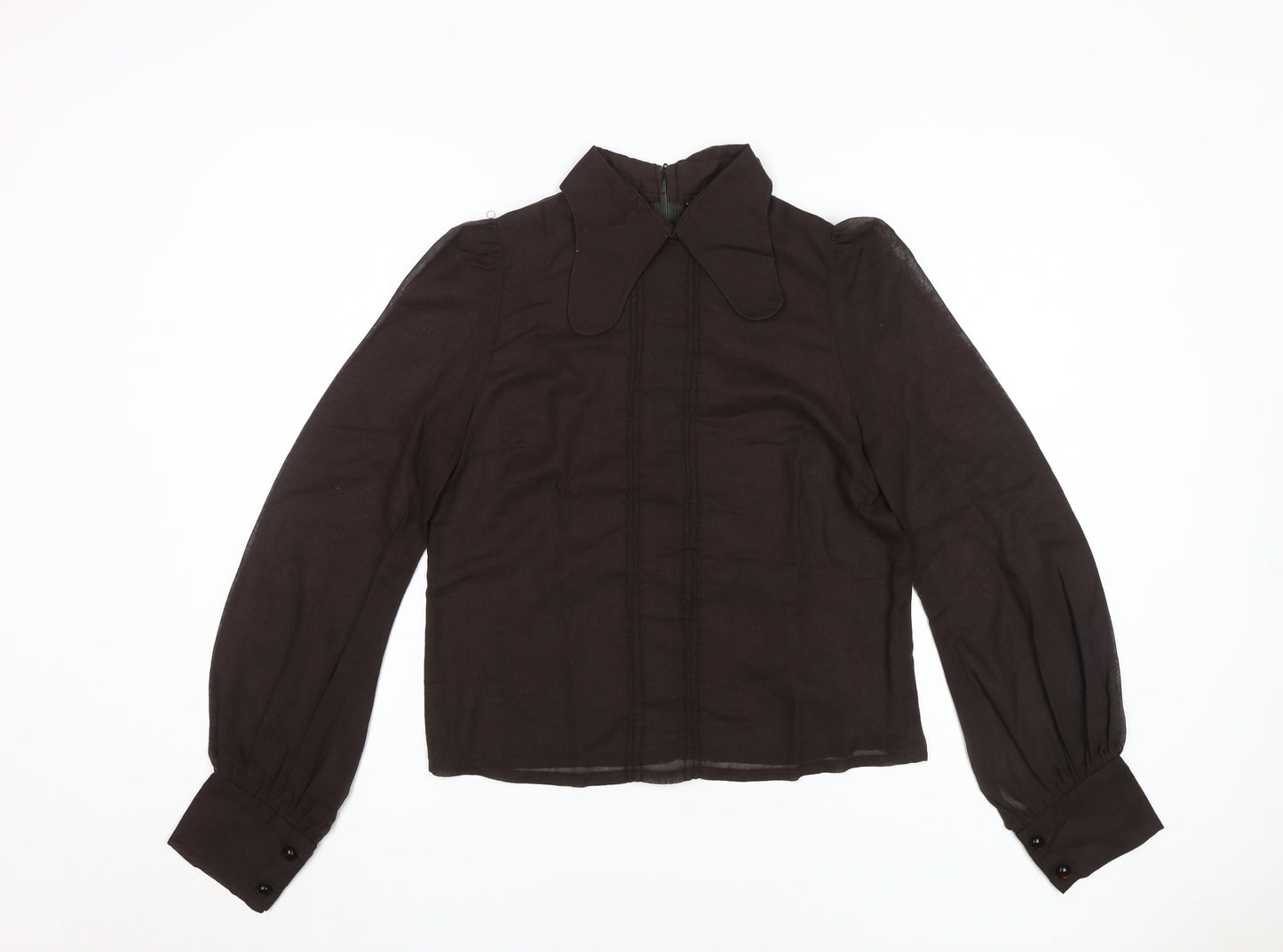 Women's Brown Collared Blouse Size 14