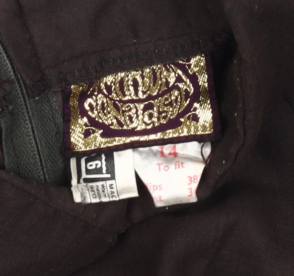 Women's Brown Collared Blouse Size 14