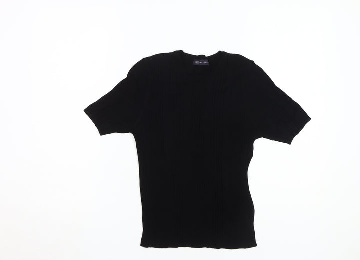 Marks and Spencer Women's Black Short Sleeve Top, Size 12
