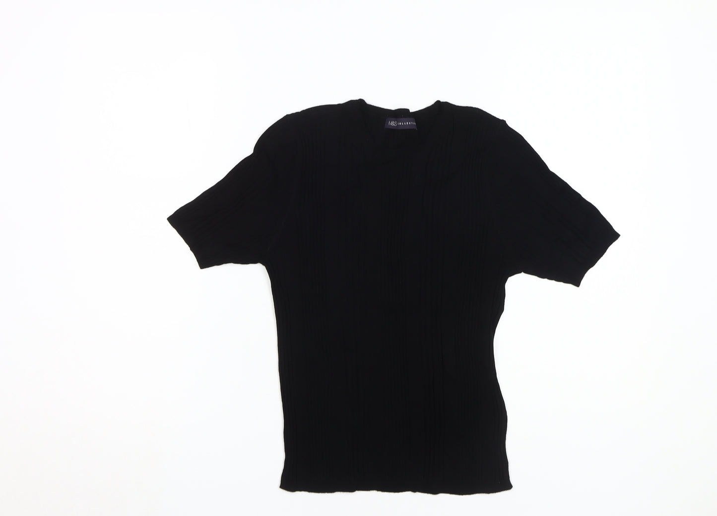 Marks and Spencer Women's Black Short Sleeve Top, Size 12