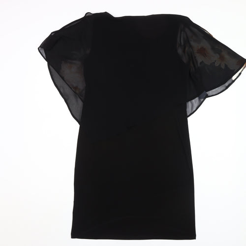 Wallis Women's Black Floral Dress Size 12