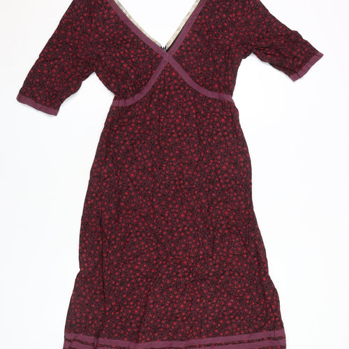 Fat Face Women's Multicoloured Floral Dress Size 10