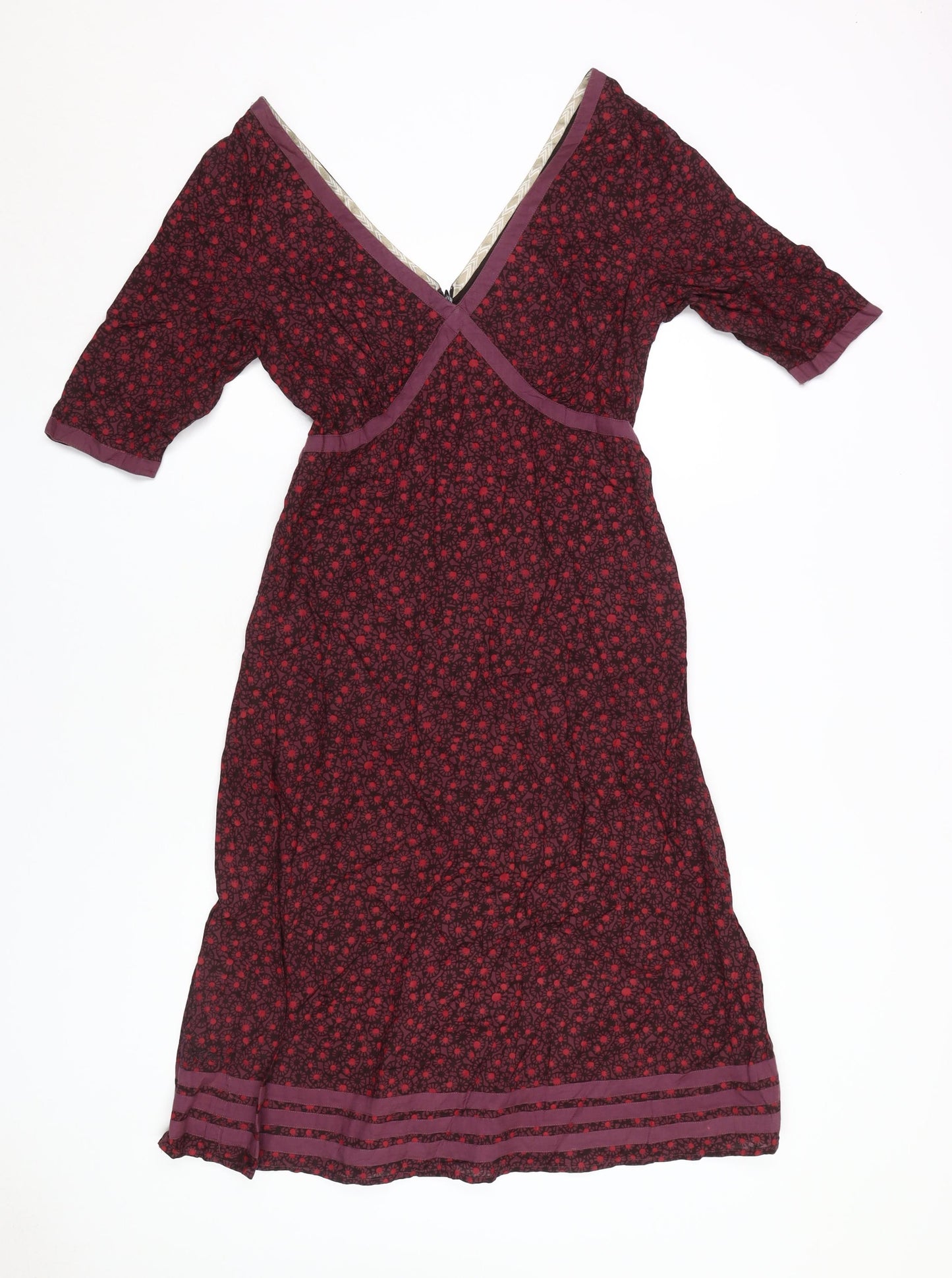 Fat Face Women's Multicoloured Floral Dress Size 10