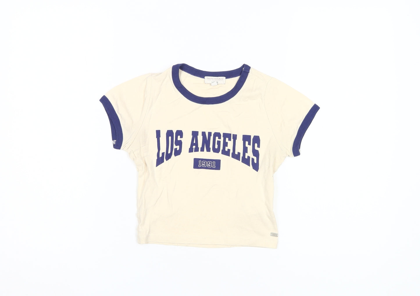 Pull & Bear Teens Beige Ringer T-Shirt XS