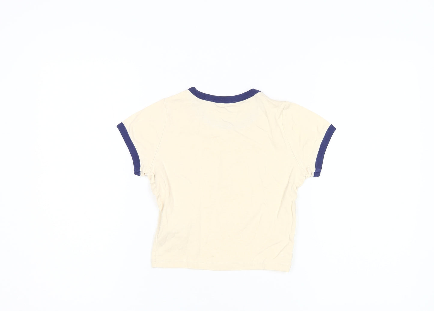 Pull & Bear Teens Beige Ringer T-Shirt XS