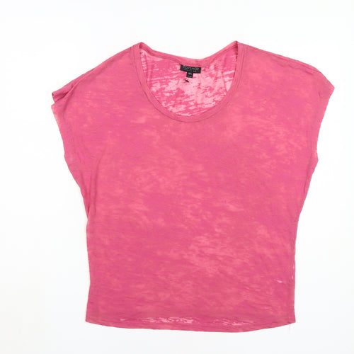Topshop Women's Pink T-Shirt UK 8