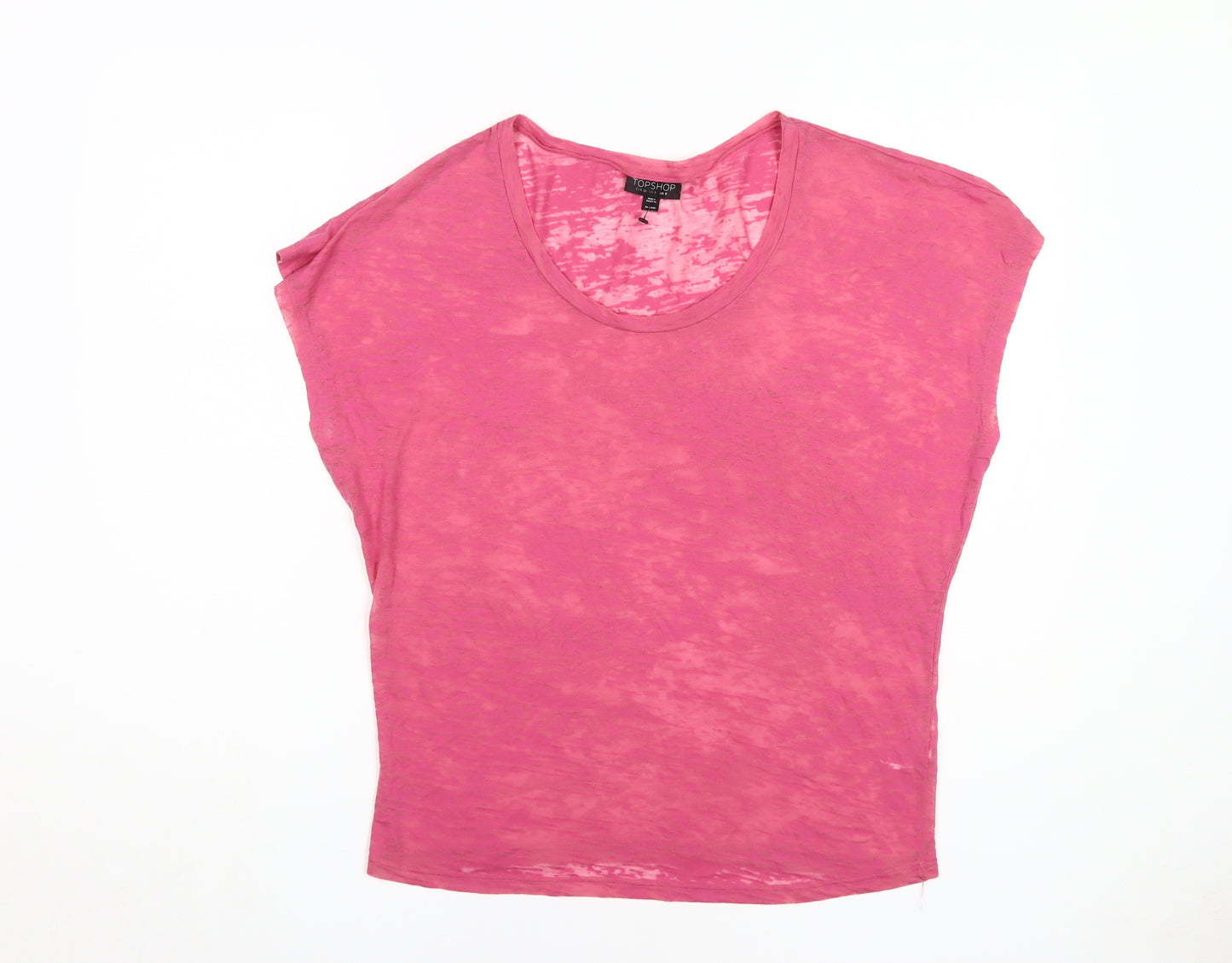 Topshop Women's Pink T-Shirt UK 8