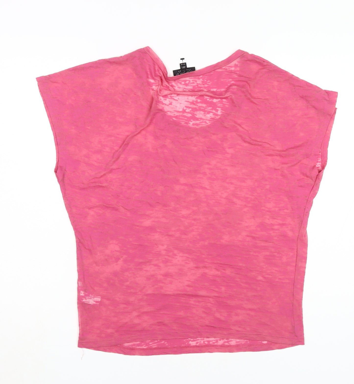 Topshop Women's Pink T-Shirt UK 8