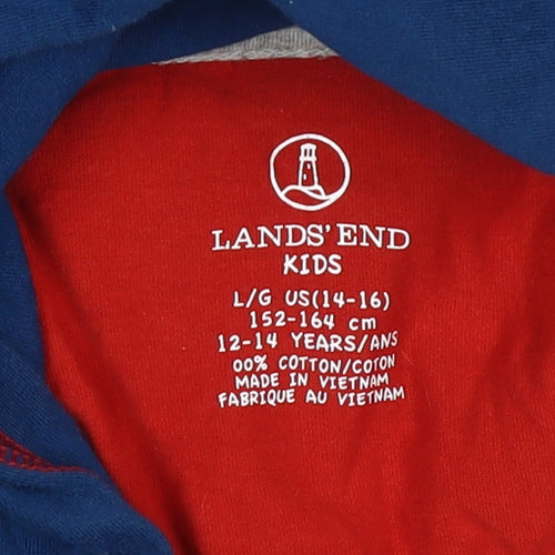 Lands' End Boys Red Pullover Hoodie 12-14 Years