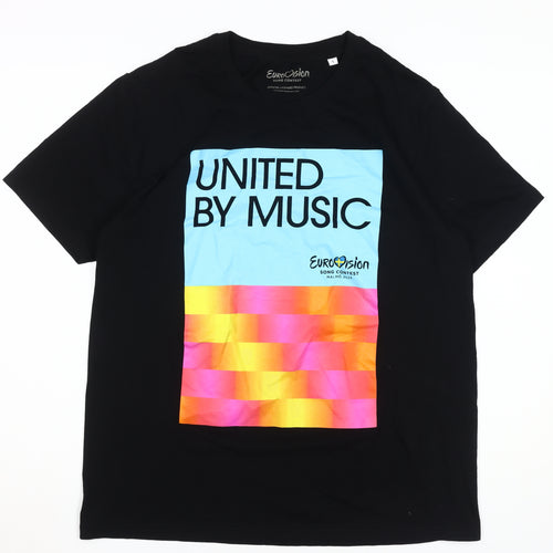 Stanley Stella Men's Eurovision Black T-Shirt, Size L