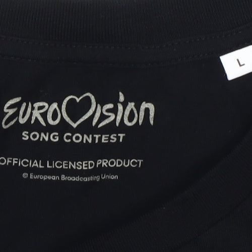 Stanley Stella Men's Eurovision Black T-Shirt, Size L