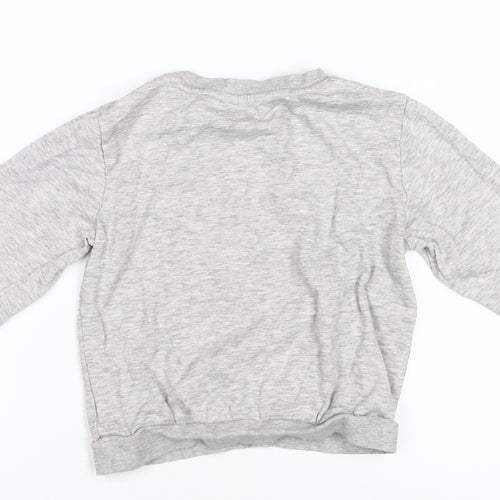 H&M Girls Grey Minnie Mouse Sweatshirt 7-8 Years