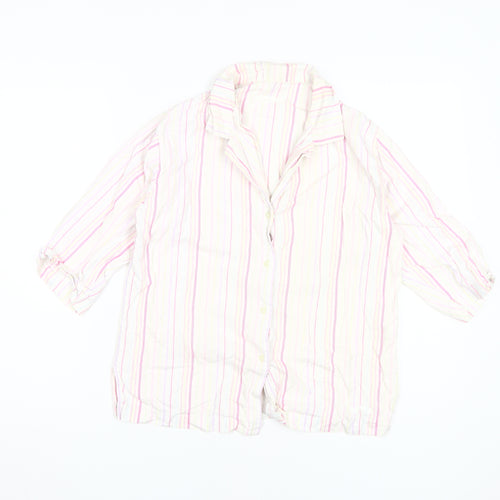 Marks and Spencer Women's Multicoloured Button-Up Shirt M