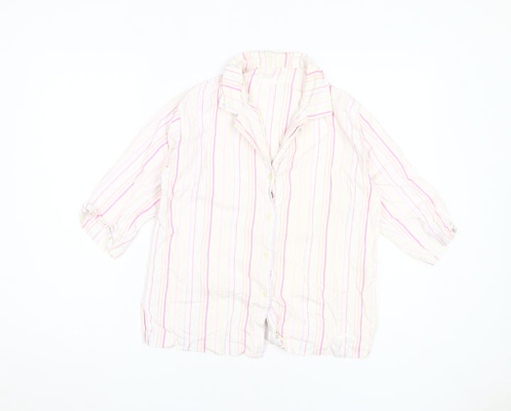Marks and Spencer Women's Multicoloured Button-Up Shirt M
