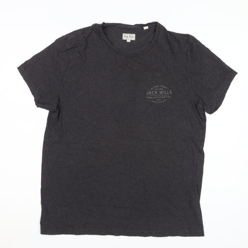 Jack Wills Men's Black Crew Neck T-Shirt M