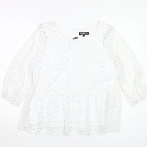 Dorothy Perkins Women's White Tunic Blouse, Size 16