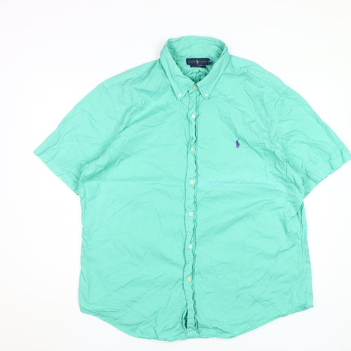 Ralph Lauren Men's 2XL Green Slim Fit Casual Shirt