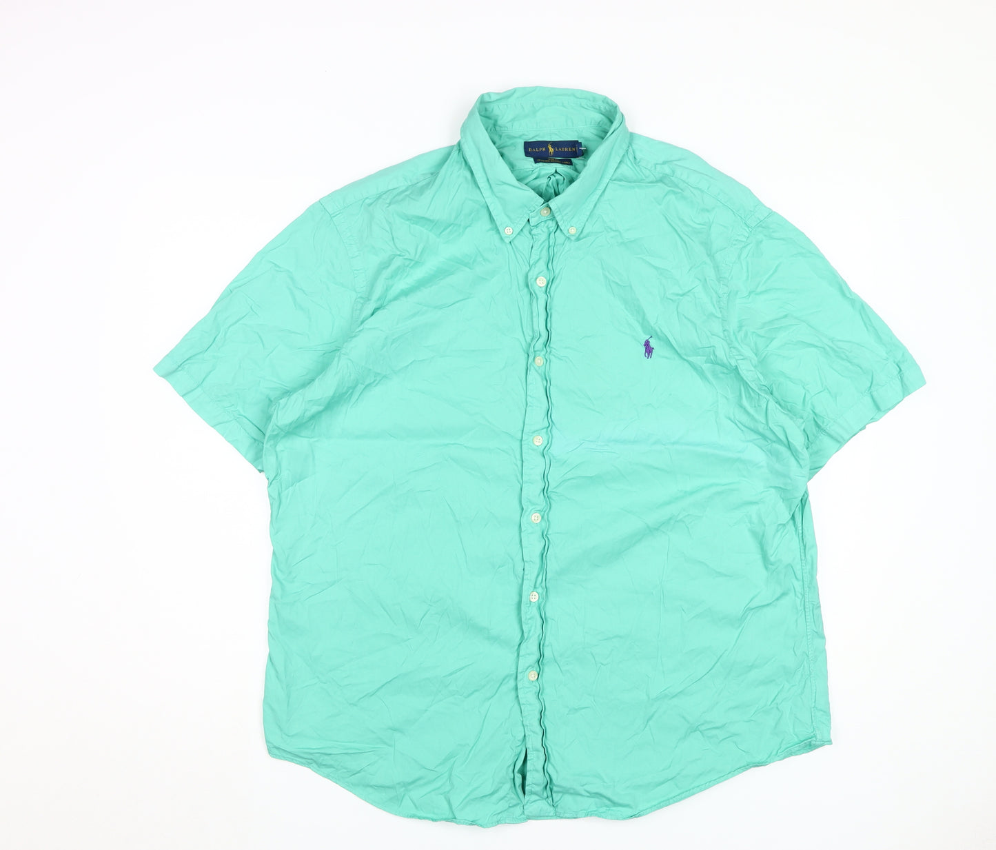 Ralph Lauren Men's 2XL Green Slim Fit Casual Shirt