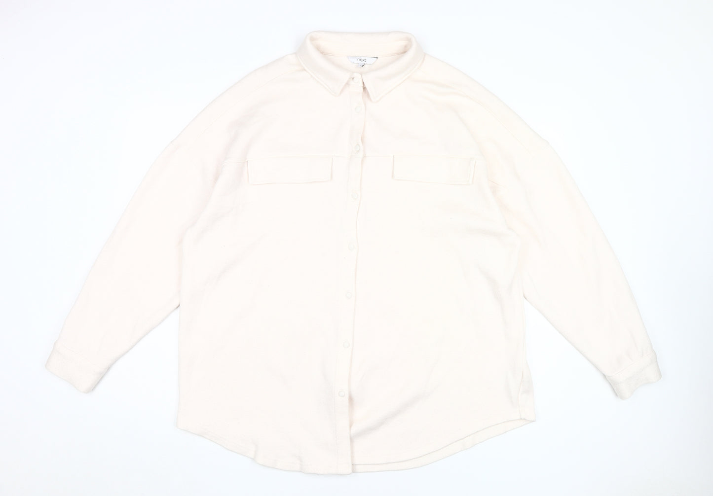 Next Women's Ivory Button-Up Shirt XL Collared Top