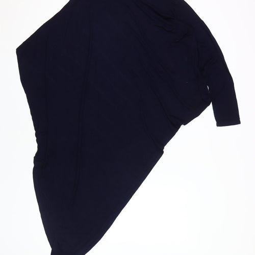 Select Women's Blue Dolman Single Sleeve Pullover Top