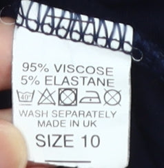 Select Women's Blue Dolman Single Sleeve Pullover Top