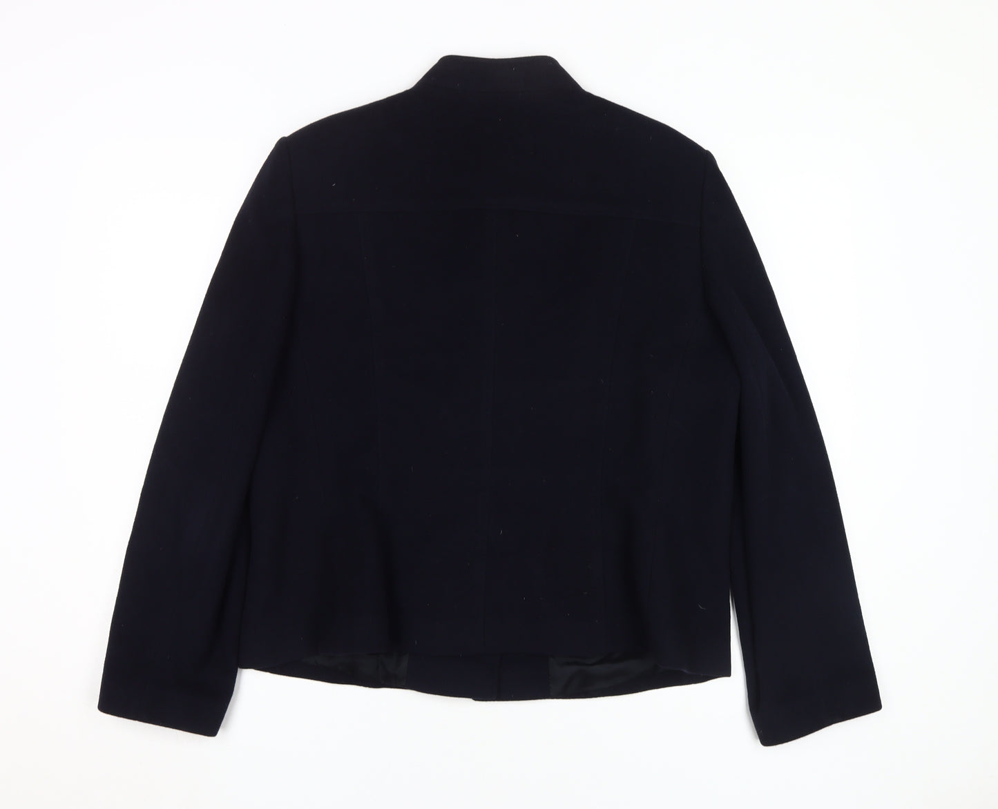 Viyella Women's Black Wool Blend Jacket, Size 16