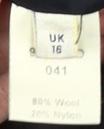 Viyella Women's Black Wool Blend Jacket, Size 16