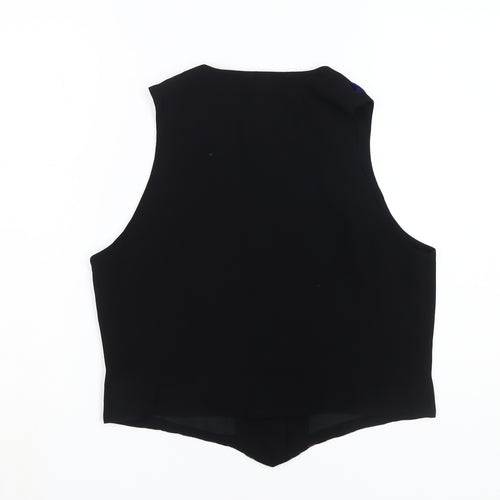 Next Women's Black Striped Waistcoat UK 14