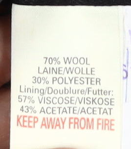 River Island Black Men's Blazer, 42L, Wool Blend, Excellent