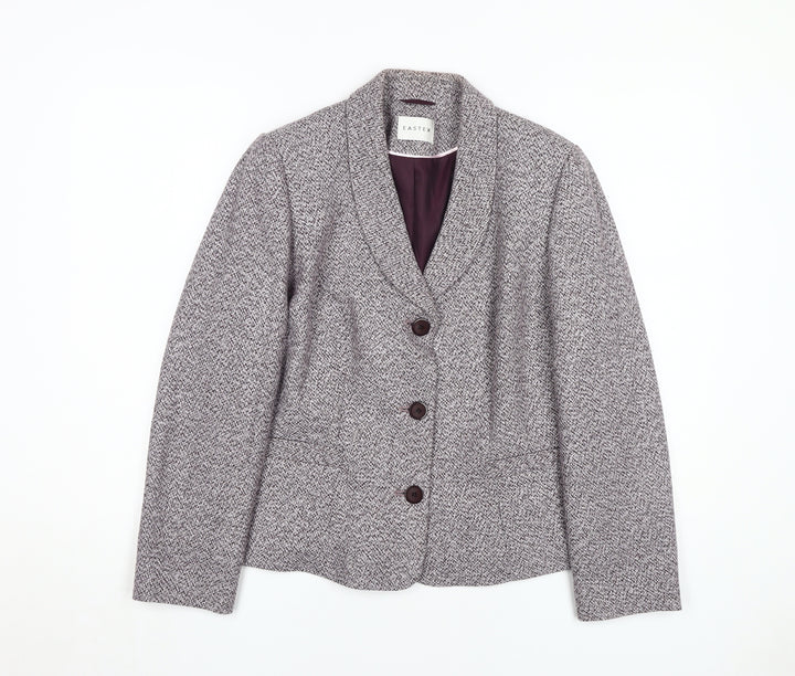 Eastex Women's Grey Herringbone Blazer, Size 14