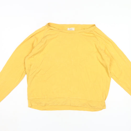 Hush Women's Yellow Long Sleeve Top, Size S, 100% Cotton