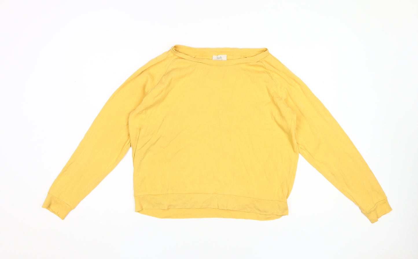 Hush Women's Yellow Long Sleeve Top, Size S, 100% Cotton