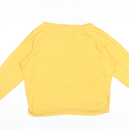 Hush Women's Yellow Long Sleeve Top, Size S, 100% Cotton