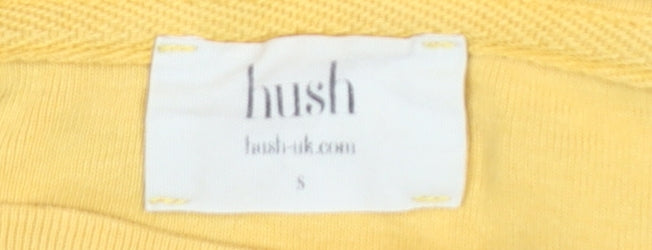 Hush Women's Yellow Long Sleeve Top, Size S, 100% Cotton