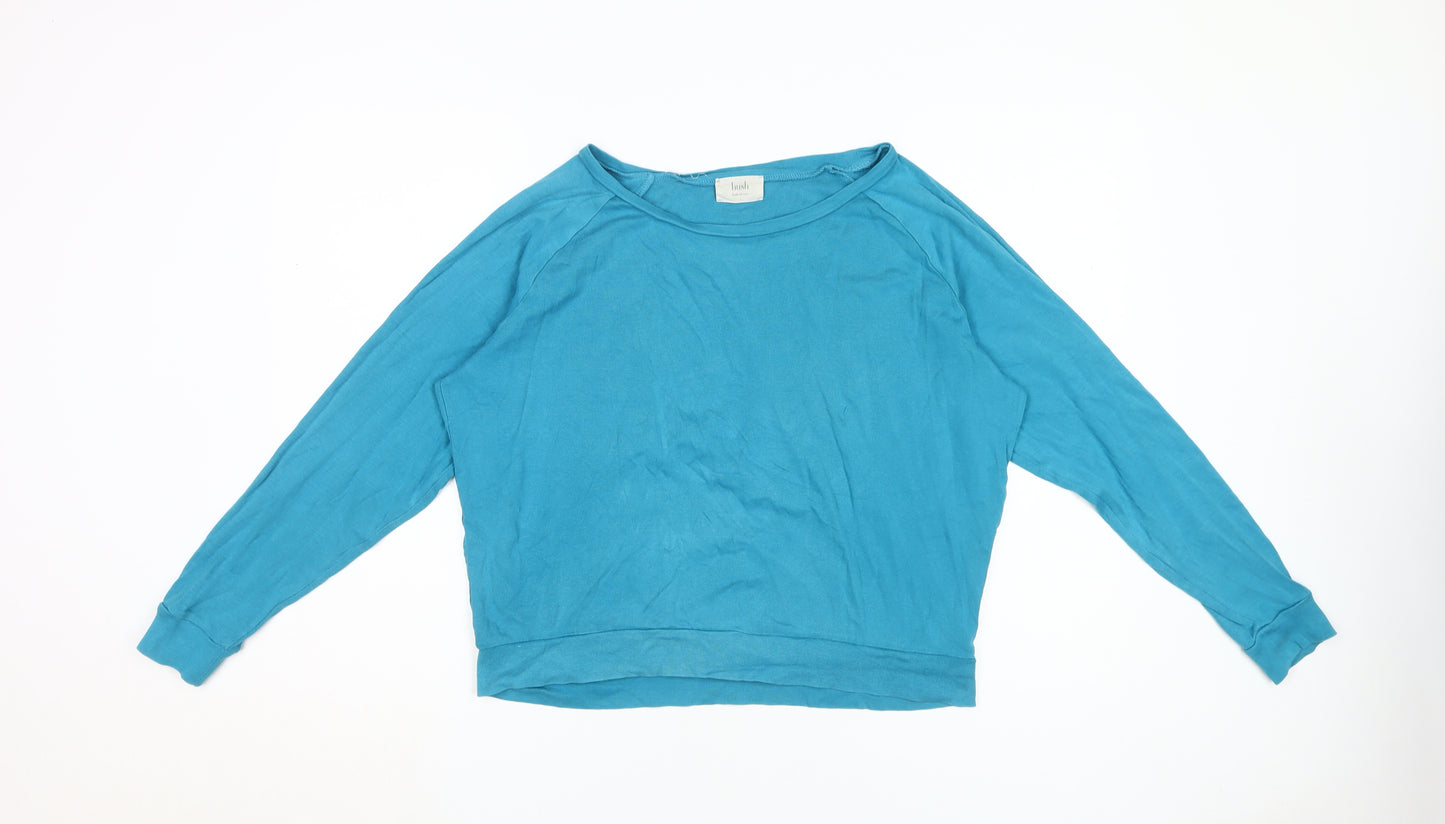 Hush Women's Blue Long Sleeve Basic T-Shirt S