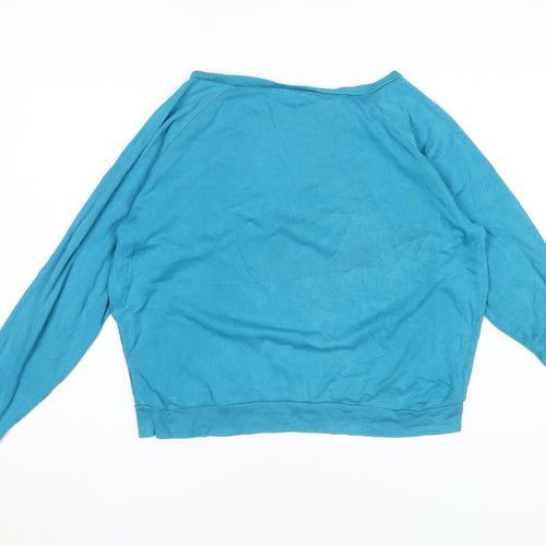 Hush Women's Blue Long Sleeve Basic T-Shirt S