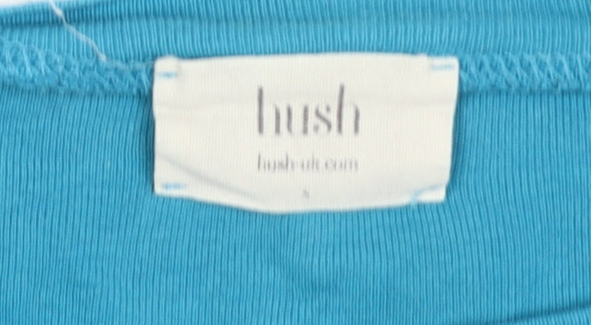 Hush Women's Blue Long Sleeve Basic T-Shirt S