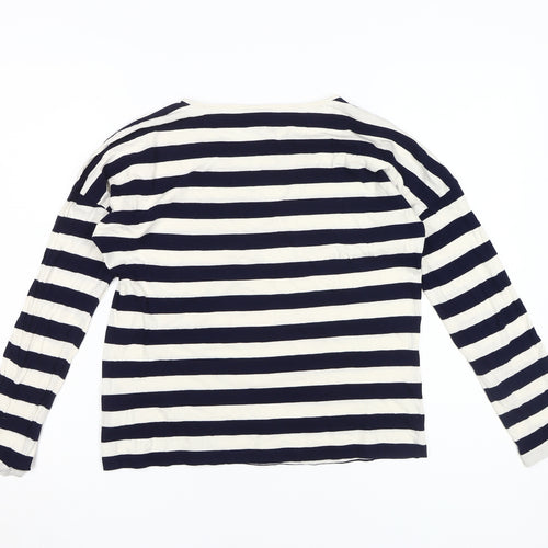 & Other Stories Women's Blue Striped T-Shirt Size 10