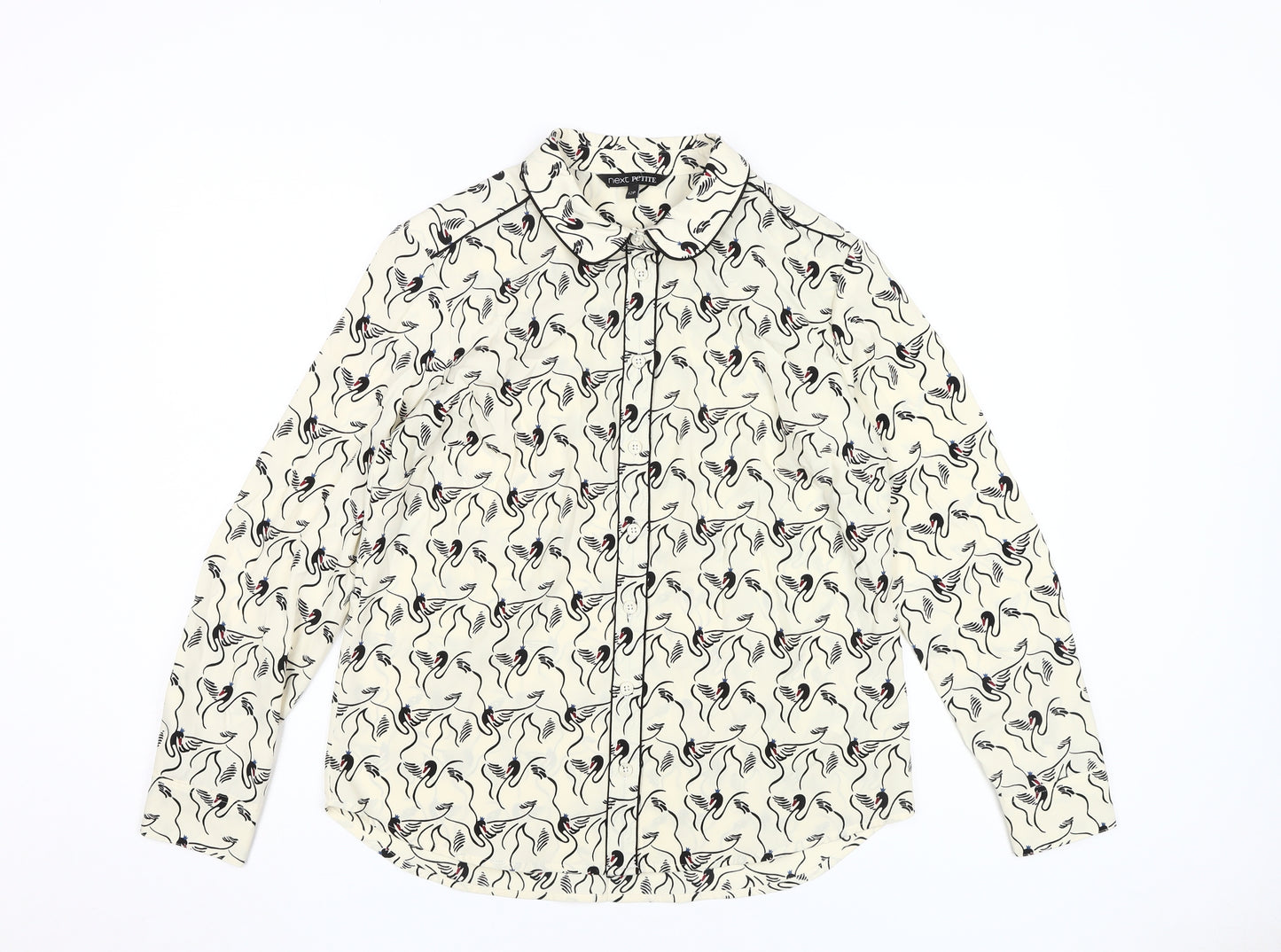 Next Women's Ivory Animal Print Button-Up Shirt