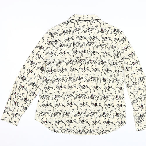 Next Women's Ivory Animal Print Button-Up Shirt
