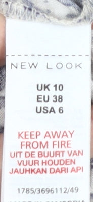 New Look Women's Multicoloured Strapless Dress Size 10