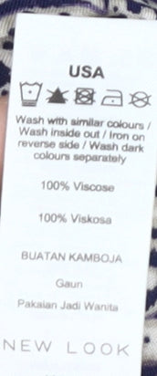 New Look Women's Multicoloured Strapless Dress Size 10