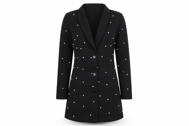 Front view of Saint Genies Women’s Black Jacket Dress, size UK 8