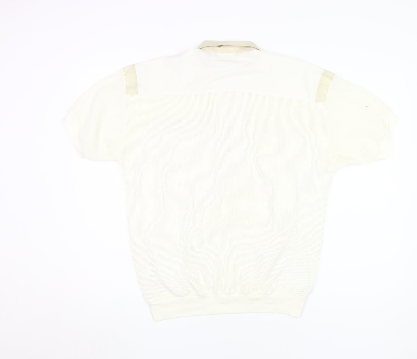 Canda Men's Ivory Short Sleeve Casual Shirt 42 in