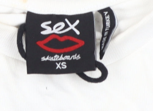 Sex Skateboards Unisex White XS T-Shirt Art Style