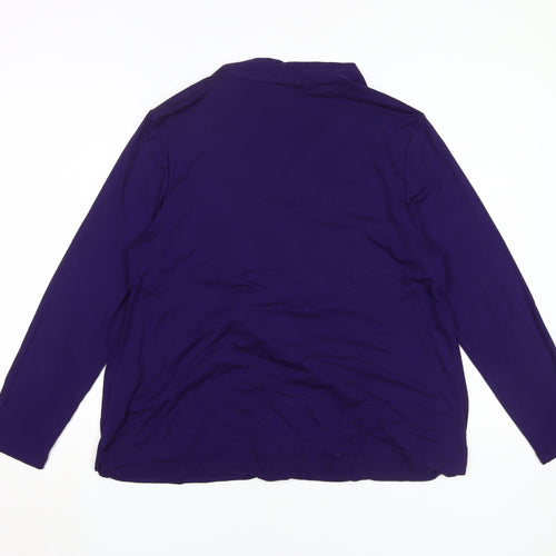 East Women's Purple Wrap Top - Size L, Viscose Blend