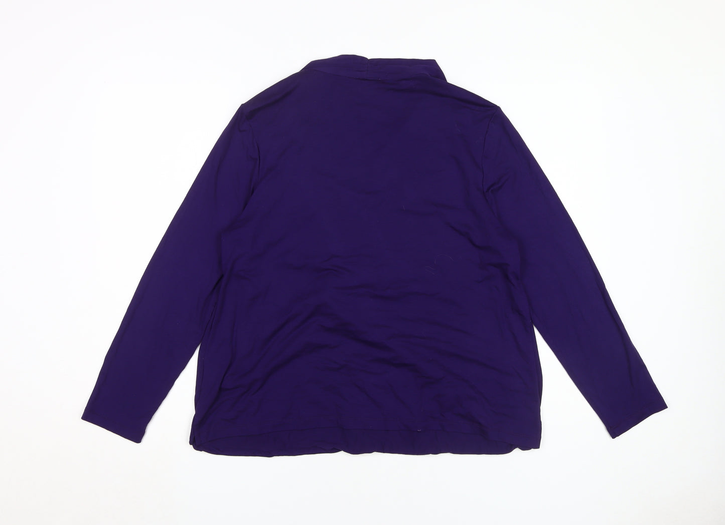 East Women's Purple Wrap Top - Size L, Viscose Blend