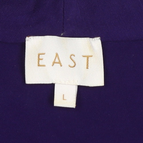 East Women's Purple Wrap Top - Size L, Viscose Blend